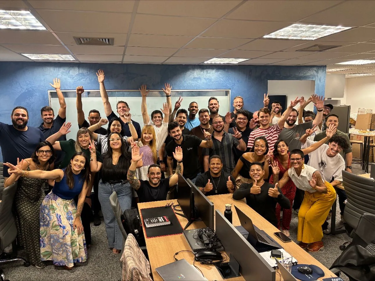 Luby team celebration