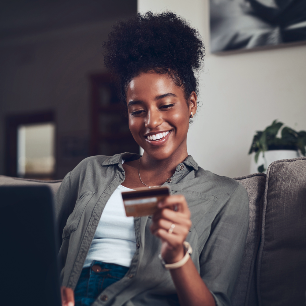 Customer using conversational Internet Banking