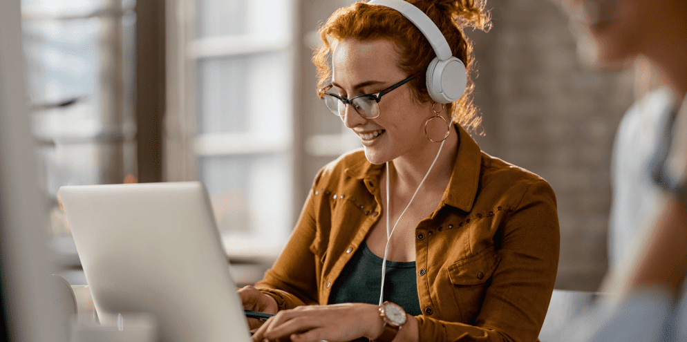 Professional working on the computer, symbolizing Computer-Assisted Learning