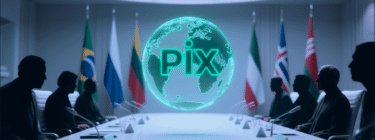 World with pix written in the middle surrounded by flag of several countries, representing Global Pix