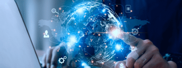 A globe symbolizing instant payments.